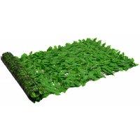 Berkfield Home Balcony Screen with Green Leaves 200x100 cm