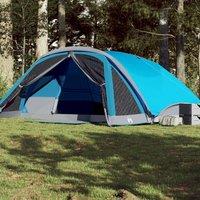 Berkfield Home Family Tent Cabin 6-Person Blue Waterproof