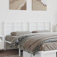 Berkfield Home Metal Headboard White 193 cm