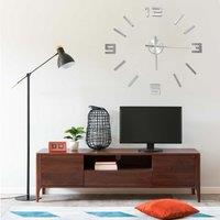 Berkfield Home 3D Wall Clock Modern Design Silver 100 cm XXL