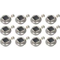 Outdoor Solar Lamps 12 pcs LED Round 12 cm White