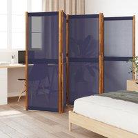 Berkfield Home 5-Panel Room Divider Dark Blue 350x180 cm