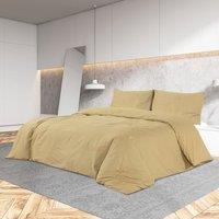 Berkfield Home Duvet Cover Set Taupe 135x200 cm Cotton
