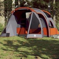 Berkfield Home Camping Tent Tunnel 4-Person Grey Waterproof