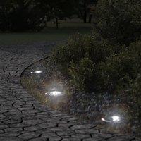 Berkfield Home Outdoor Ground Light Round Black 10.5x10.5cm Die-cast Aluminium | Size: 10.5x10.5 cm