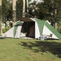 Berkfield Home Family Tent Dome 6-Person Green Waterproof