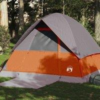 Berkfield Home Camping Tent Dome 4-Person Orange Waterproof