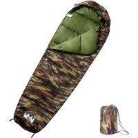 Berkfield Home Mummy Sleeping Bag for Adults Camping 3 Seasons in Green