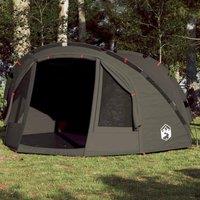 Berkfield Home Fishing Tent 4-Person Brown Waterproof