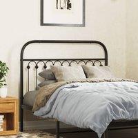 Berkfield Home Metal Headboard Black 107 cm