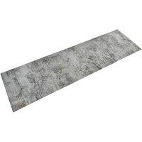 Berkfield Home Kitchen Rug Washable Beton 45x150 cm Velvet in Grey