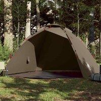 Berkfield Home Fishing Tent 4-Person Olive Green Quick Release