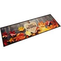 Berkfield Home Kitchen Rug Washable Autumn 60x180 cm Velvet in Brown