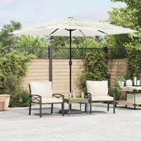 Berkfield Home Garden Parasol with Steel Pole White 248x248x248 cm | Size: 248 x 248 x 248 cm