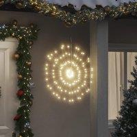 Berkfield Home Christmas Starburst Lights 140 LEDs 8 pcs Warm White 17 cm