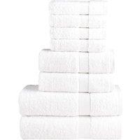 8 Piece Premium Towel Set SOLUND White 600 gsm