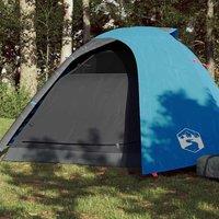 Berkfield Home Camping Tent Dome 4-Person Blue Waterproof