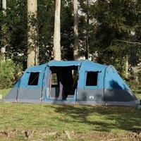 Berkfield Home Family Tent Tunnel 6-Person Blue Waterproof
