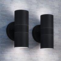 Outdoor Wall Lights 2 pcs Stainless Steel Up/Downwards