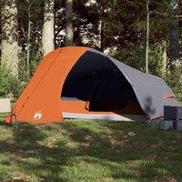 Berkfield Home Camping Tent Dome 4-Person Orange Waterproof