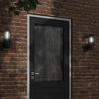 Berkfield Home Outdoor Wall Lights 2pcs Black Stainless Steel