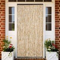Berkfield Home Fly Curtain Beige 100x200 cm Chenille