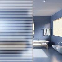Berkfield Home Frosted Privacy Window Film Adhesive Stripes 0.9x5 m in White