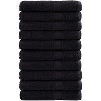 Premium Sauna Towels SOLUND 10 pcs Black 80x200 cm 600 gsm