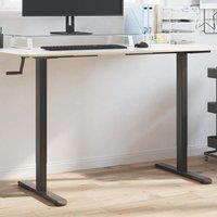 Berkfield Home Standing Desk Frame Black (94-135)x60x(70-114) cm Steel