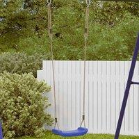 Berkfield Home Outdoor Swing Seat for Kids Single with Adjustable Rope Blue