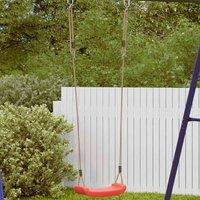 Berkfield Home Outdoor Swing Seat for Kids Single with Adjustable Rope Red