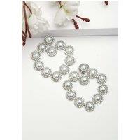 AVANT-GARDE PARIS Women's Diva Collection Heart Shaped Drop Earrings in White