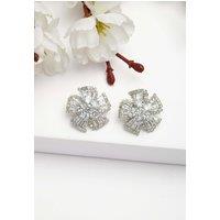 AVANT-GARDE PARIS Women's Diva Collection Columbine Studs in White