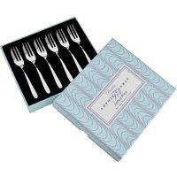Arthur Price Sophie Conran 'Rivelin' Set Of 6 Pastry Forks Stainless Steel Gift Boxed Cutlery in Silver