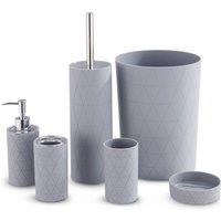 LIVIVO Stylish Modern 6-Piece Bathroom Set in Grey