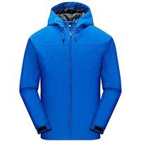 MODISHION Men's Waterproof Hooded Hardshell Jacket Outerwear in Blue | Size: Small