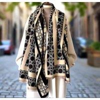 Lemon Daisy Accessories Women's Leonie Wrap Scarf Shawl in Black