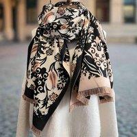 Lemon Daisy Accessories Women's Daria Winter Wrap Scarf Shawl in Black
