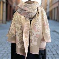 Lemon Daisy Accessories Women's Daria Winter Wrap Scarf Shawl in Beige