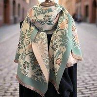 Lemon Daisy Accessories Women's Daria Winter Wrap Scarf Shawl in Green