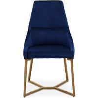 Orsina Midnight Velvet Dining Chair, Occasional Arm Chair for Lounge, Living Room, Sturdy Base with soft cushioning in Black