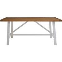 Orsina Natural Oak Dining Table, Sturdy Birch Wood Base Dining Table, Dining Table with Contrasting Appeal