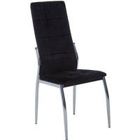 Orsina Tamzin Velvet High Back Dining Chair in Black