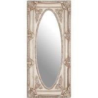 Orsina Functional Champagne Finish Oval Border Wall Mirror, Timeless Mirror For Livingroom, Elegant Modern Mirror in Silver
