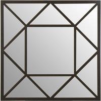 Orsina Descartes Metal Frame Wall Mirror in Black