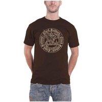 Black Sabbath Men's Henry Pyramid Emblem Cotton T-Shirt in Brown | Size: 2XL