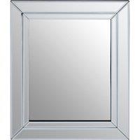 Orsina Sana Small Square Bevelled Wall Mirror in Clear
