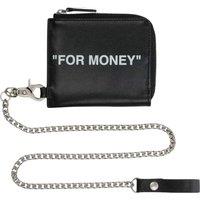 Off-White Men's Quote Chain Black Wallet