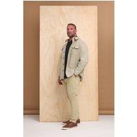 BadRhino Men's Premium Button Down Overshirt in Light Beige | Size: 7-8XL