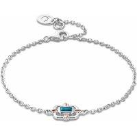 Clogau Women's Royal Sterling Silver Gateways Bracelet with Swiss Blue Topaz in Metallics